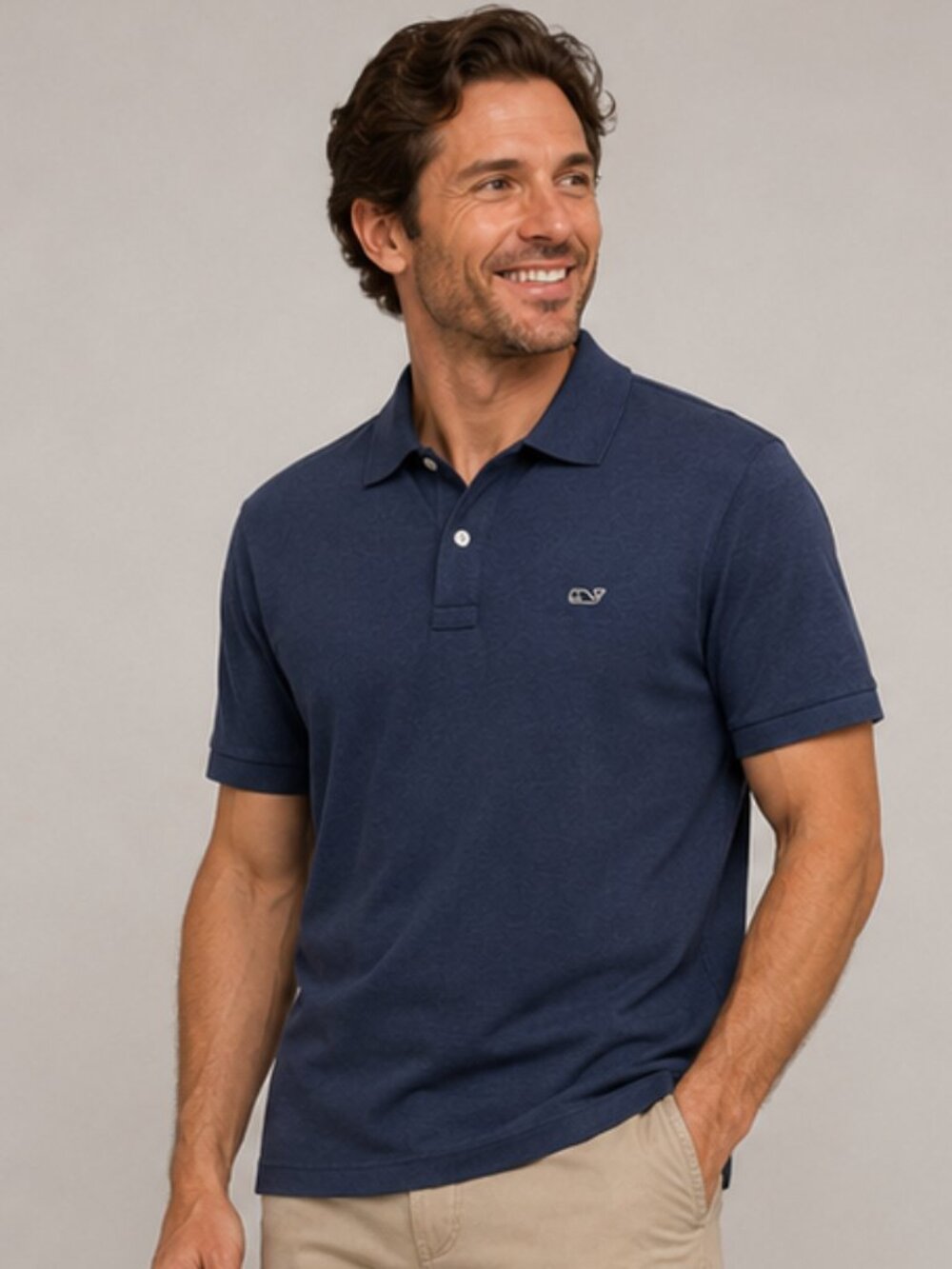 Vineyard Vines Men's Classic Blue Edgartown Polo Shirt - Size XL